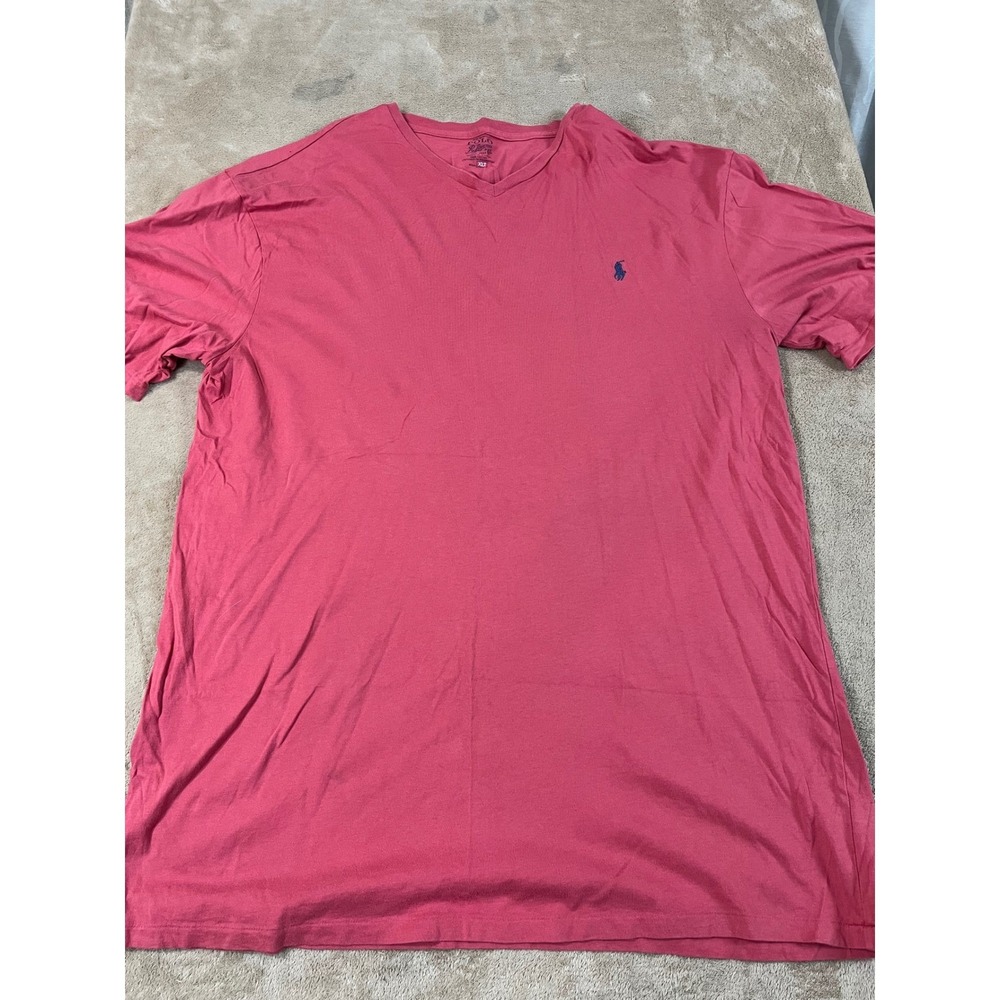 Polo Ralph Lauren T-Shirt Men's Size XL-Tall Red Short Sleeve Crewneck EUC